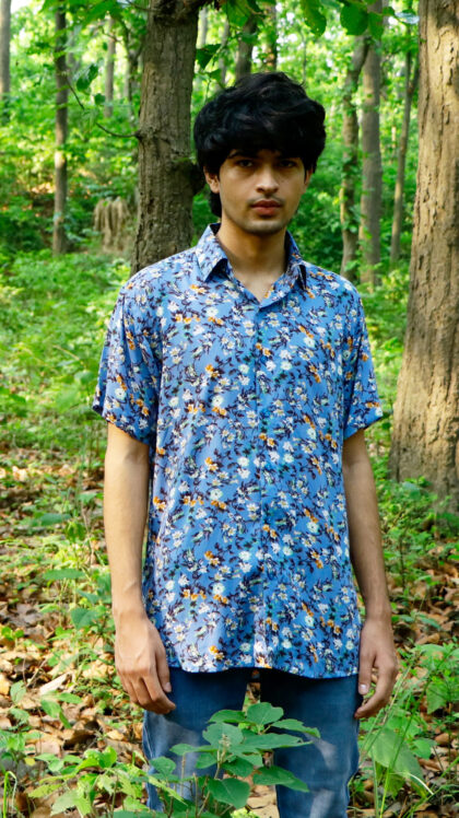 Floral Print Shirt Half Sleeves